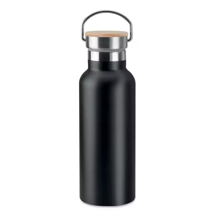 Stainless Steel Flask with Bamboo Lid