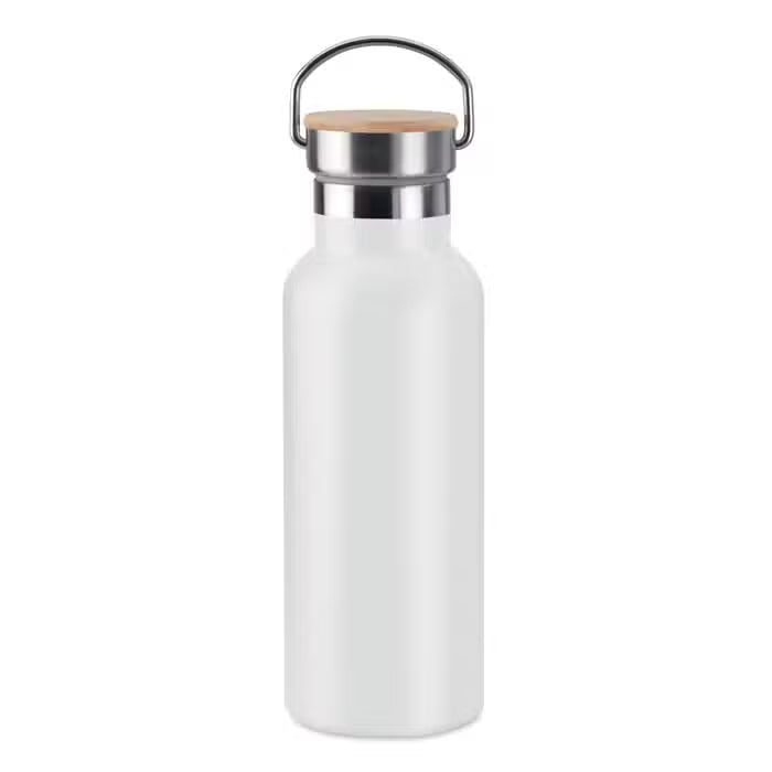 Stainless Steel Flask with Bamboo Lid