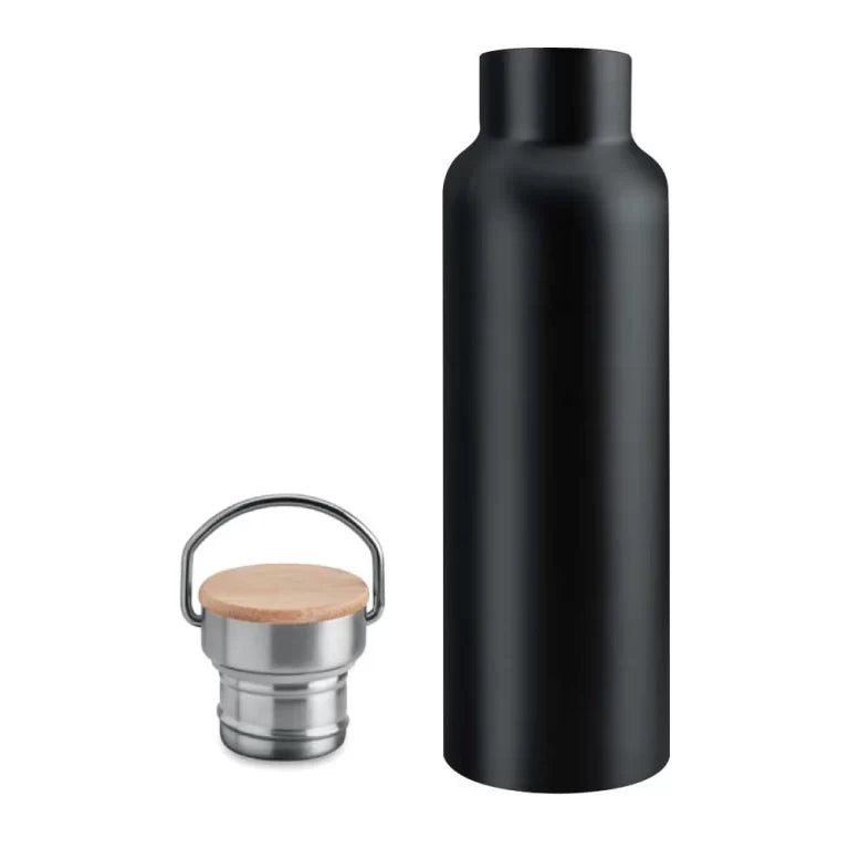 Stainless Steel Flask with Bamboo Lid