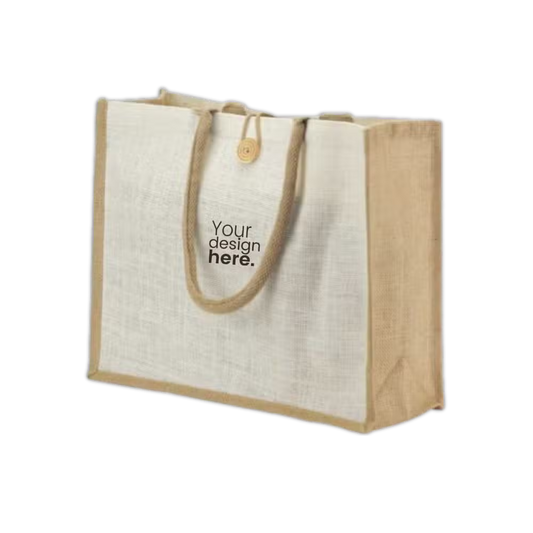 Canvas Jute Bag with Button