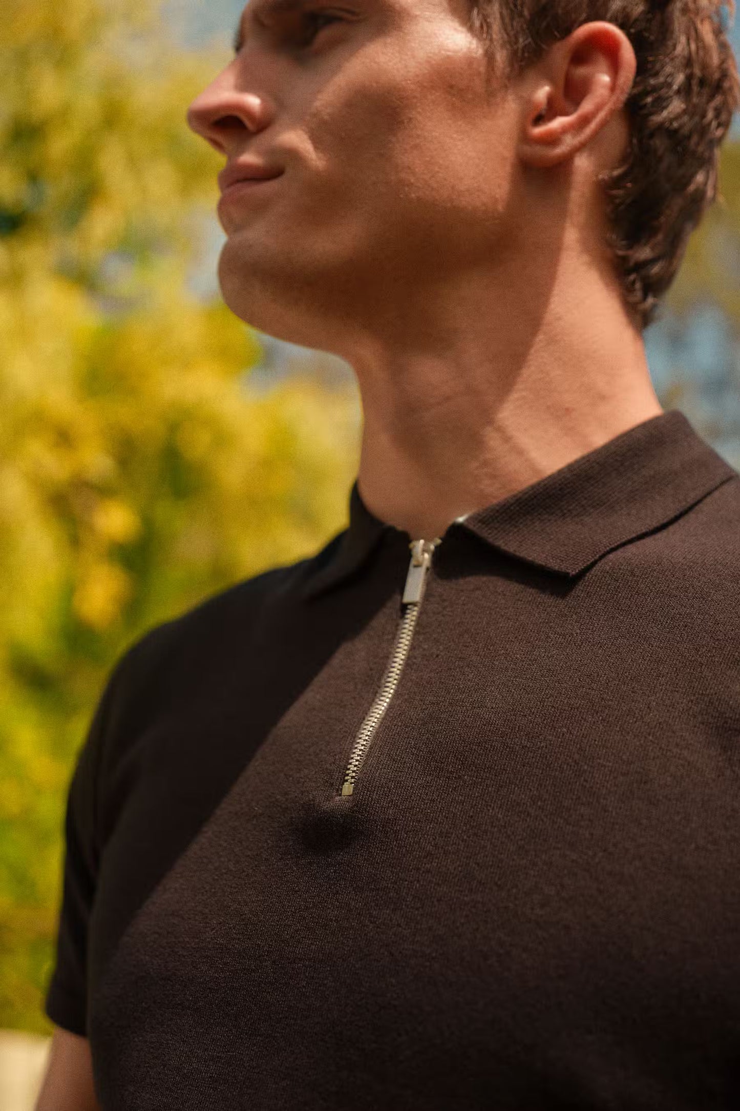 Zipper Polo Shirt