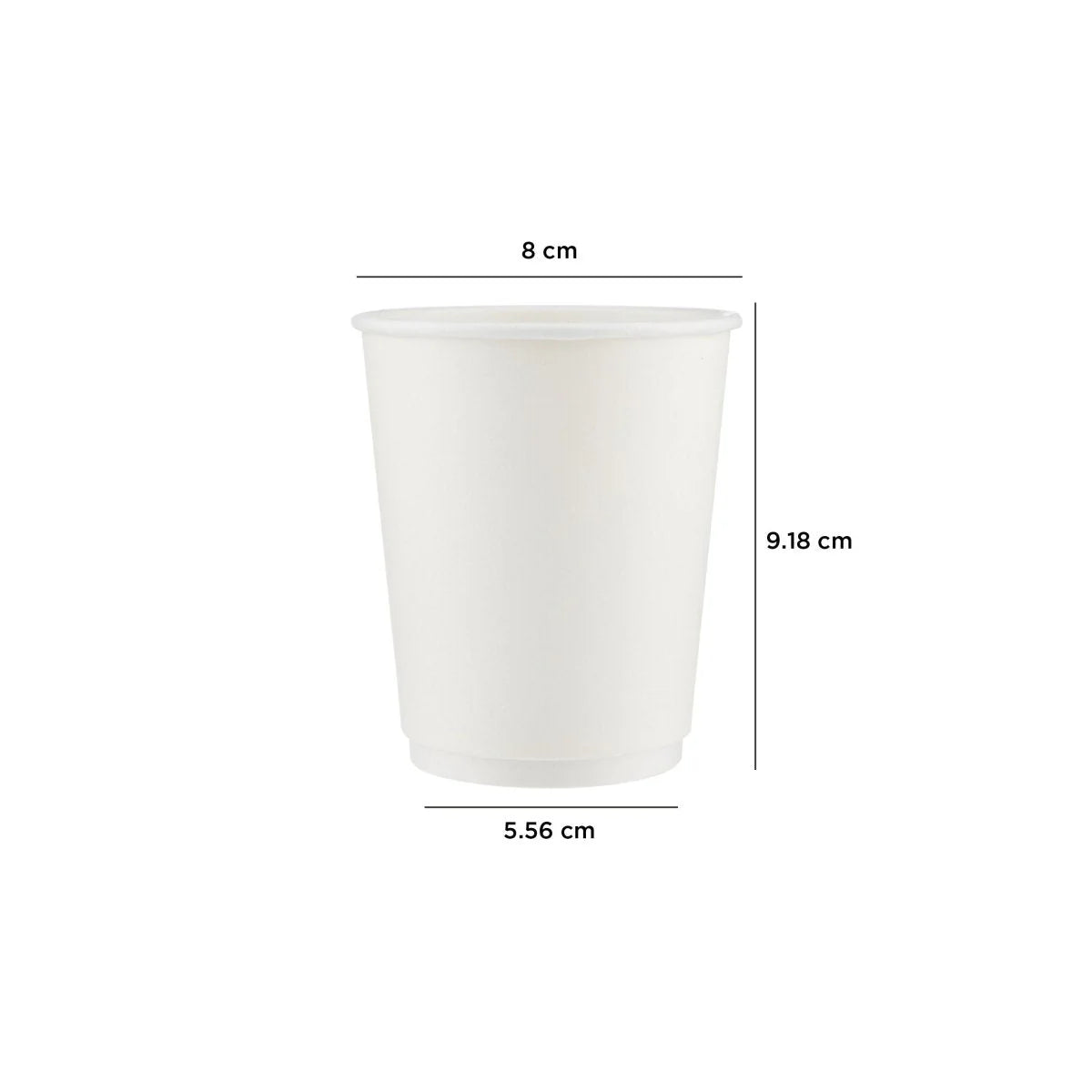 8 Oz White Double Wall Paper Cups
