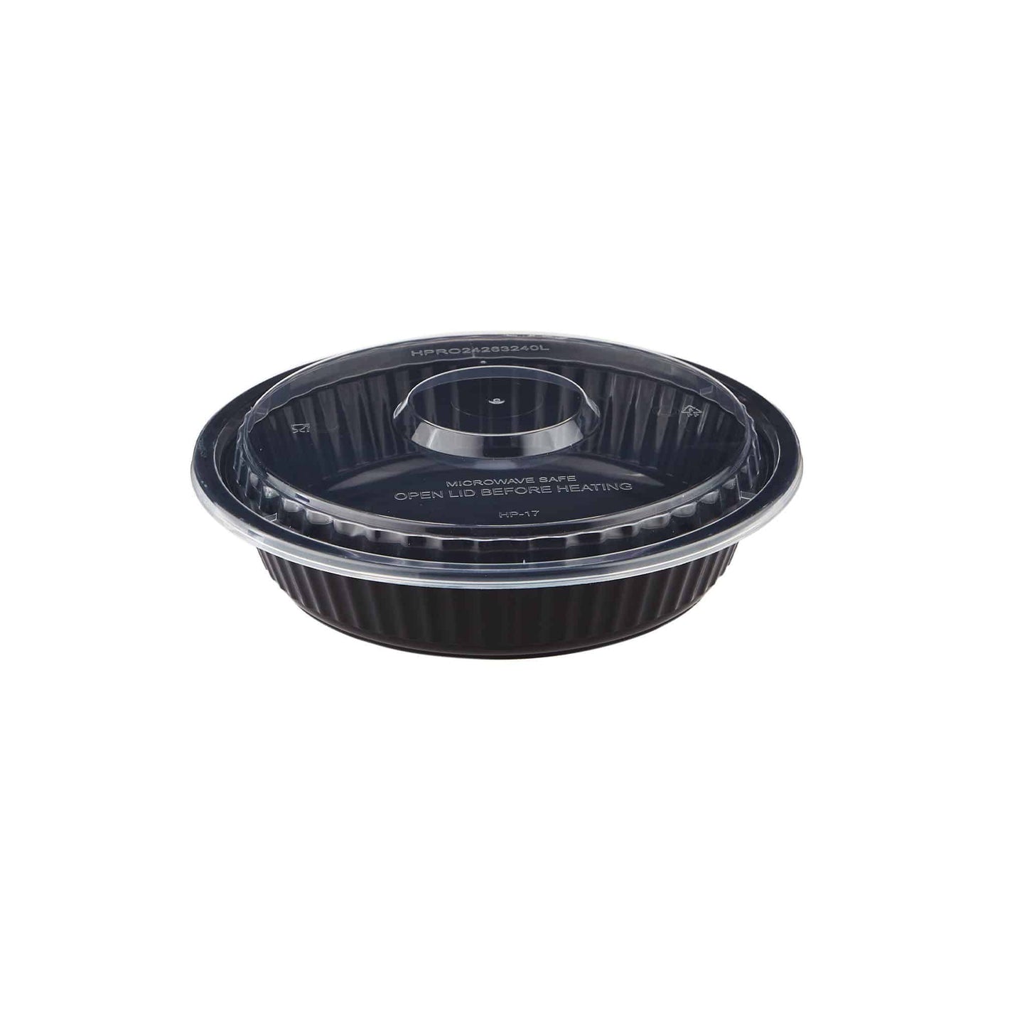 150 Pieces Black Base Heavy Duty Round Container 24 Oz