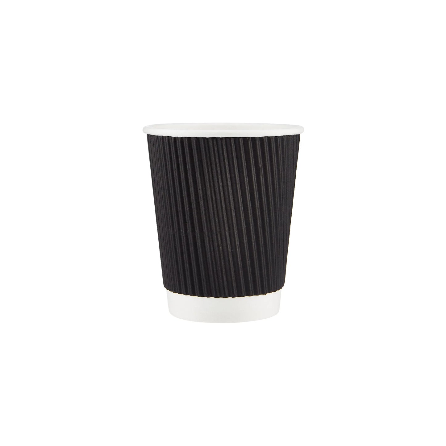 8 Oz Black Ripple Wrap Cup